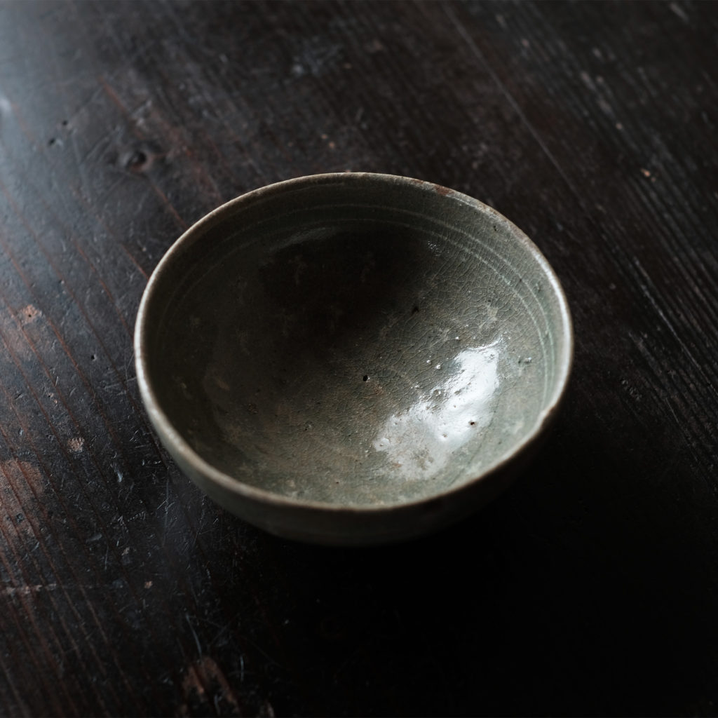 16世紀 高麗青磁白泥象嵌鉢 口径19㎝ 東Y7-1003☆2Fトヒサ 16世紀 高麗