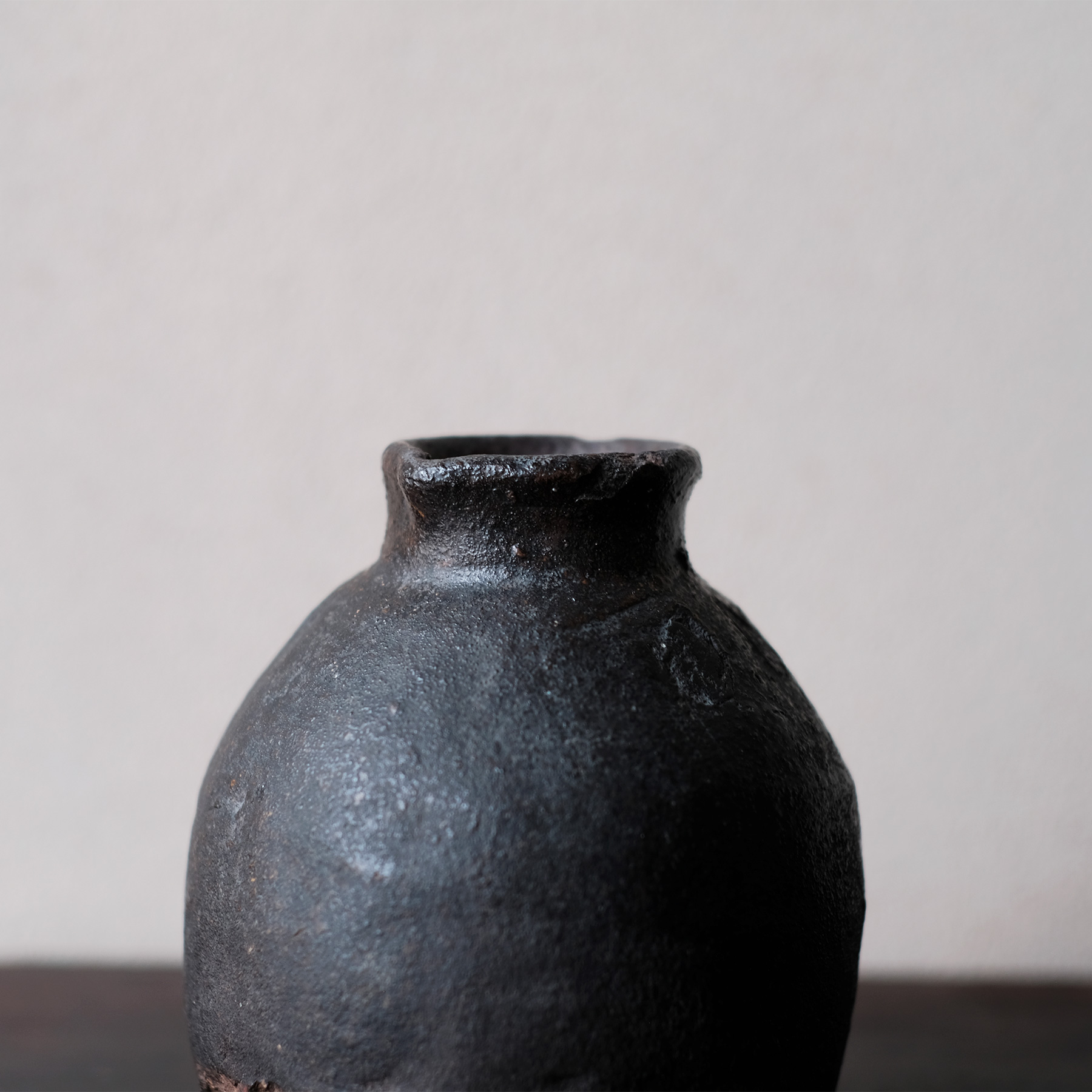 古備前小壷江戸中期頃お歯黒壺古越前常滑花器花入古美術骨董李朝