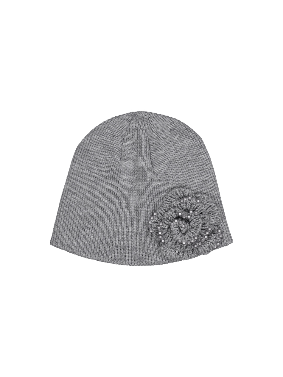 setup.exe | PEARL CORSAGE BEANIE / MELANGE GRAY - 세련된 스타일의