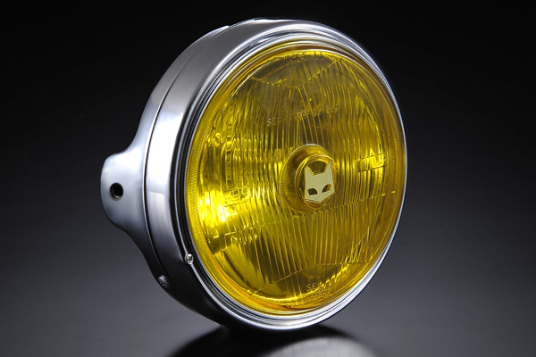 マーシャル 720 ヘッドライト イエローレンズ リム付き 金猫 キティ 旧