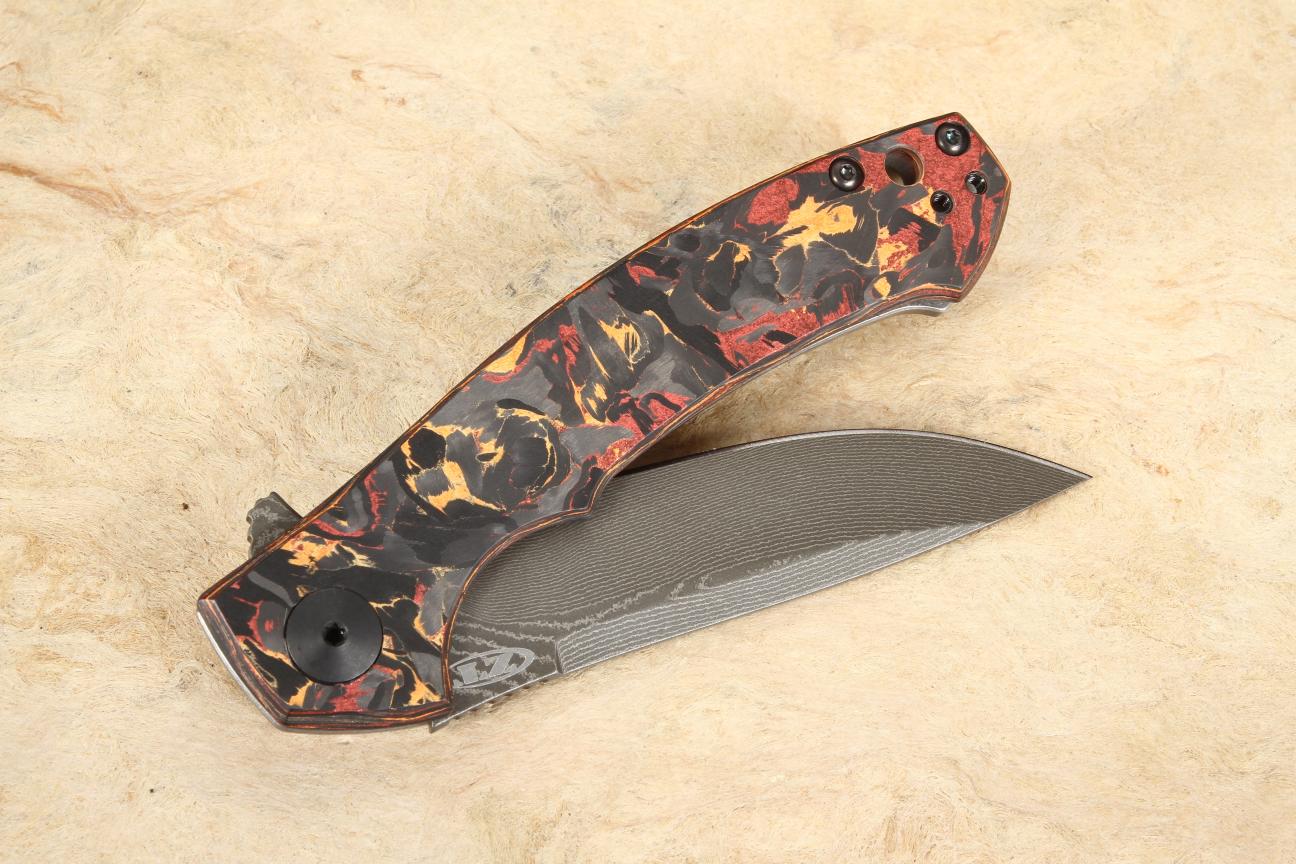 Zero Tolerance 0450CFDAMS Titanium and Damascus Flipper - Best Price