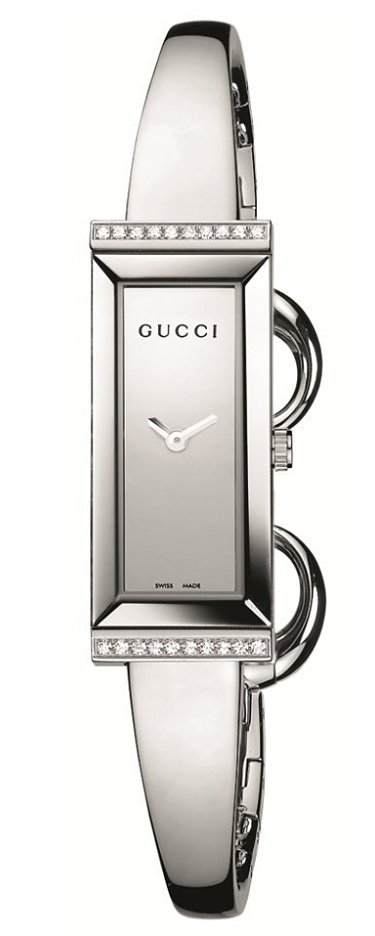 YA127505 Gucci 127 Ladies Silver Diamonds Watch