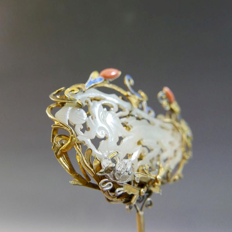 中国 春秋戦国時代 古玉 玉石 龍頭形 吊飾り アンティーク 中国 春秋