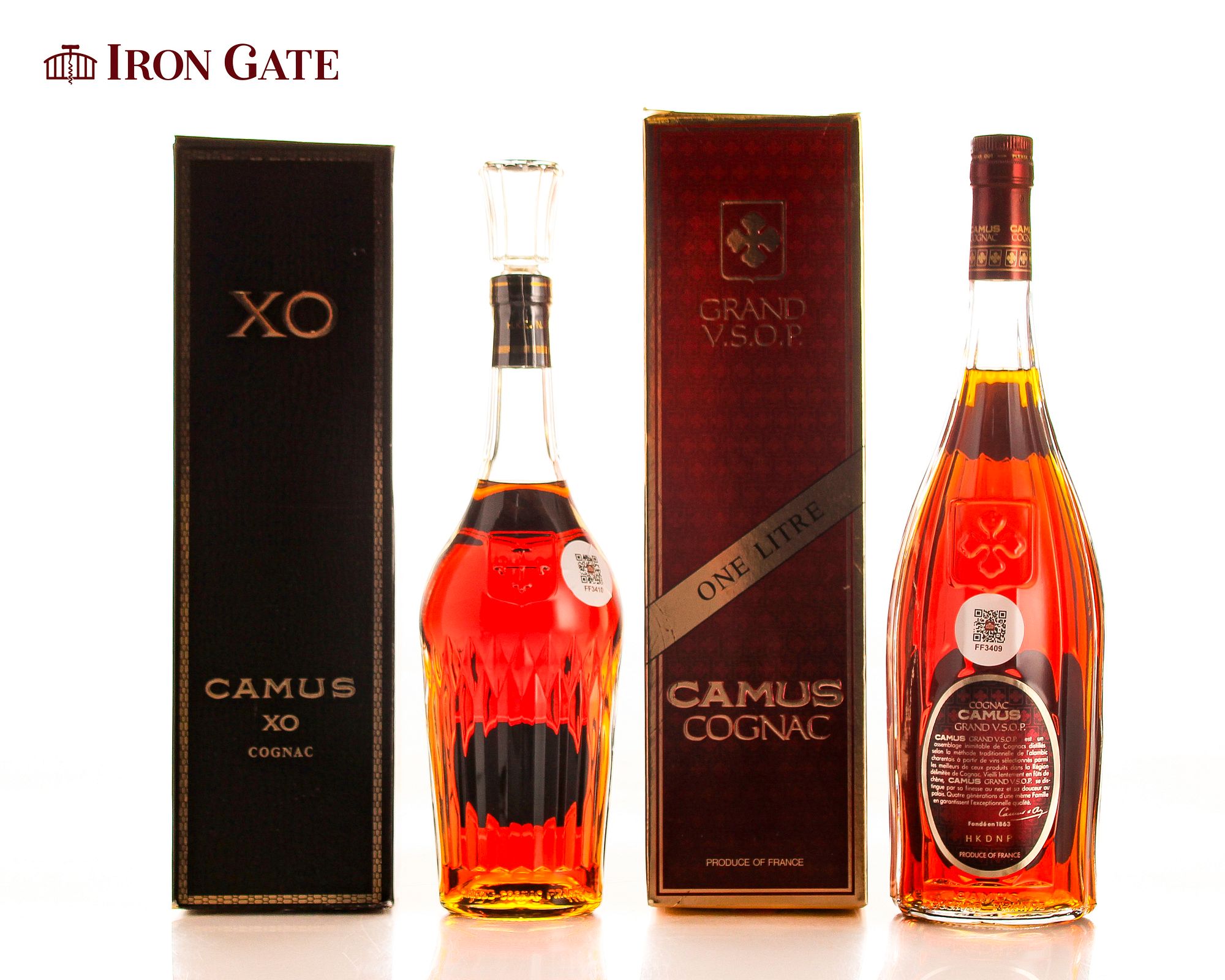 Camus Cognac Grand VSOP and XO - Mixed- 2 bottle(s) sold at