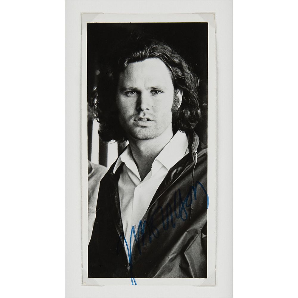 Jim Morrison Rare Signed Photograph for sale at auction on 23rd