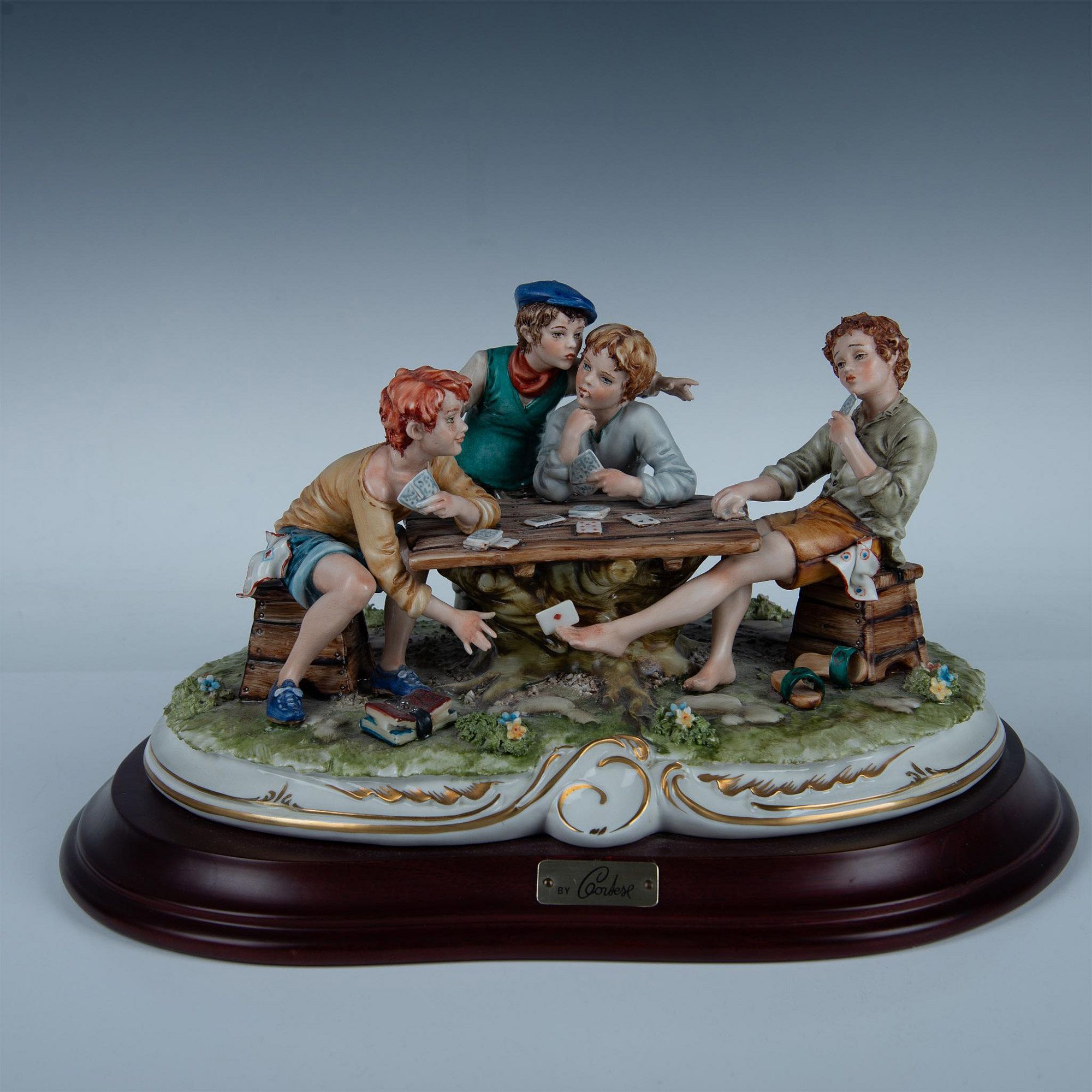 Capodimonte by Cortese Porcelain Figurine, The Cheats sold at
