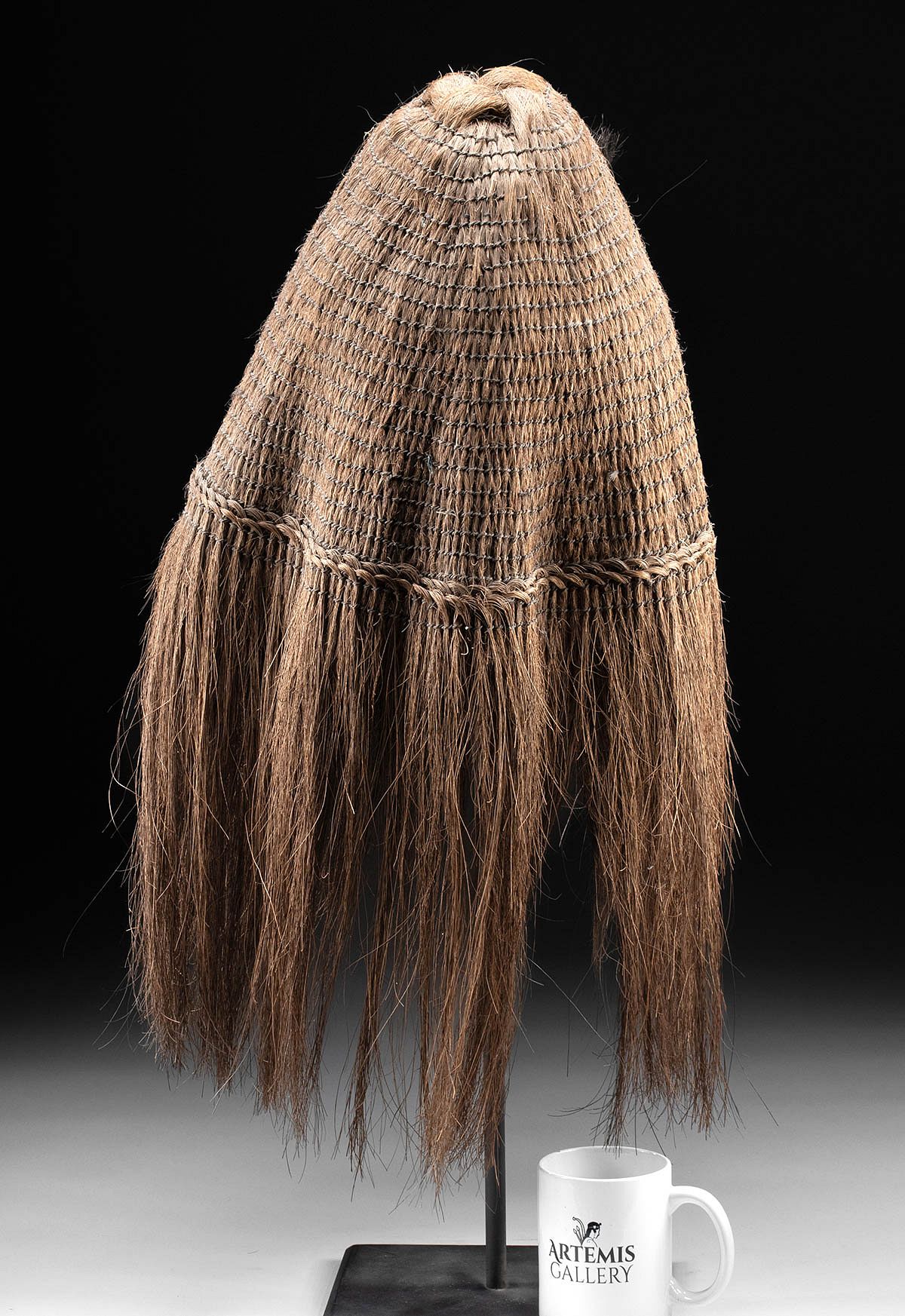 Early Japanese Meiji Rice Straw Yuki Bosh (Snow Hat) for sale at