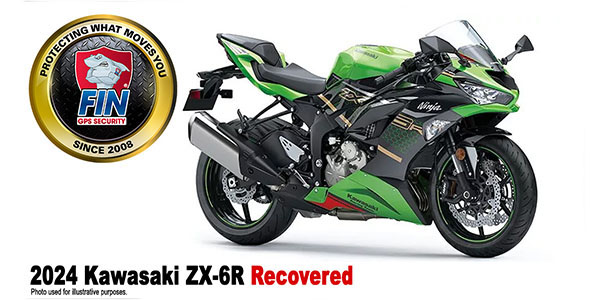 FIN GPS Recovers 2024 Kawasaki ZX-6R Motorcycle