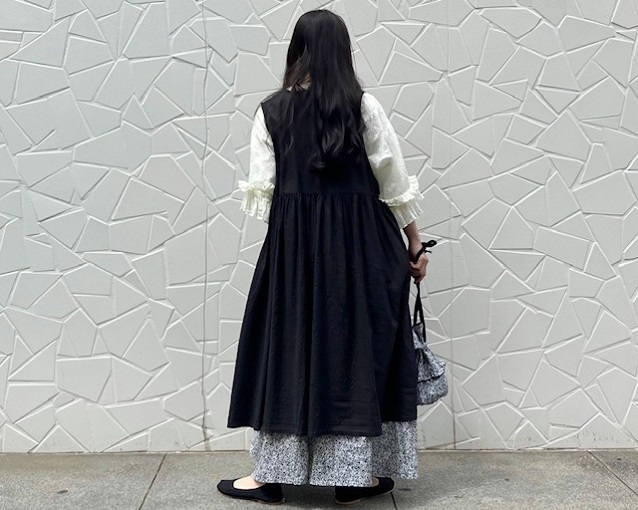 ネストローブnest Robe＊リネン ティーフラワープリントワイドパンツ