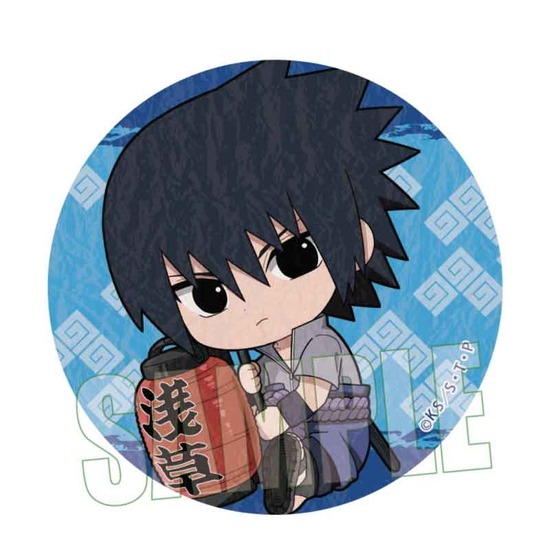 ③㊱ NARUTO ナルト J-WORLD 缶バッジ うちはサスケ NARUTO疾風伝 in J