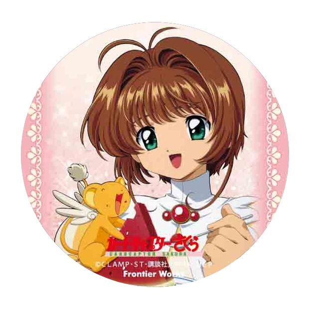 カードキャプターさくら ハート型缶バッジ 木之本桜 大道寺知世 缶