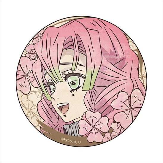 銀だこ 鬼滅の刃 甘露寺 蜜璃 缶バッジ ステッカー 受注 レア 希少