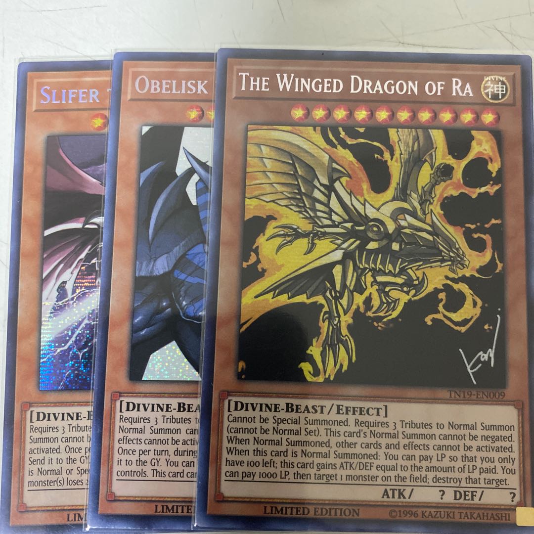 遊戯王 三幻神 シークレット GB1 ゲーム特典プロモ 希少 英語 遊戯王