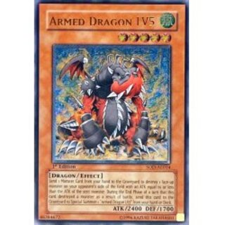 遊戯王 アームド・ドラゴン LV5 レリーフ アジア 1st レリーフ 美品