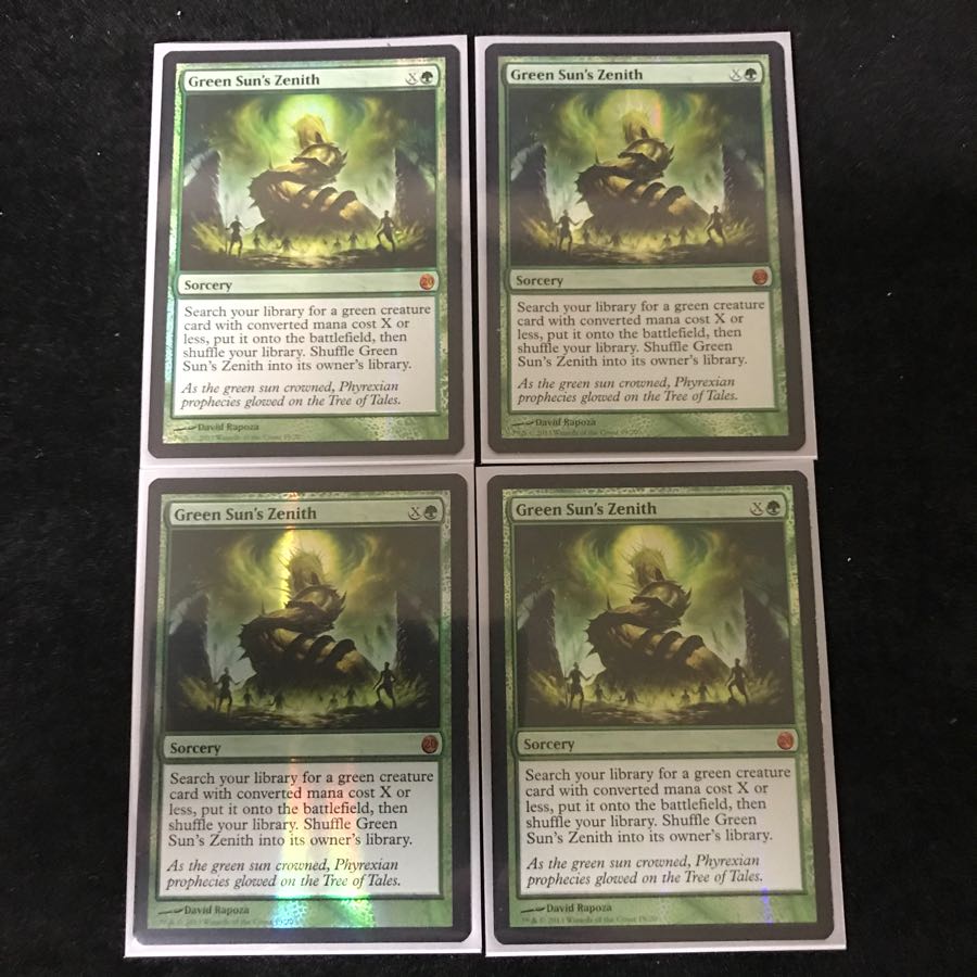 MTG 緑の太陽の頂点/Green Sun's Zenith 4枚セット