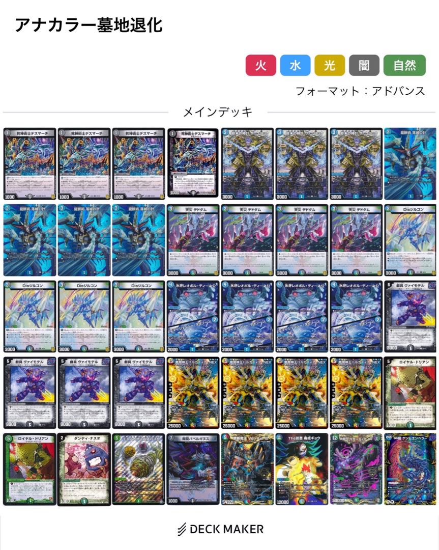 デュエルマスターズ 青黒墓地退化デッキ 青黒墓地退化 デッキ
