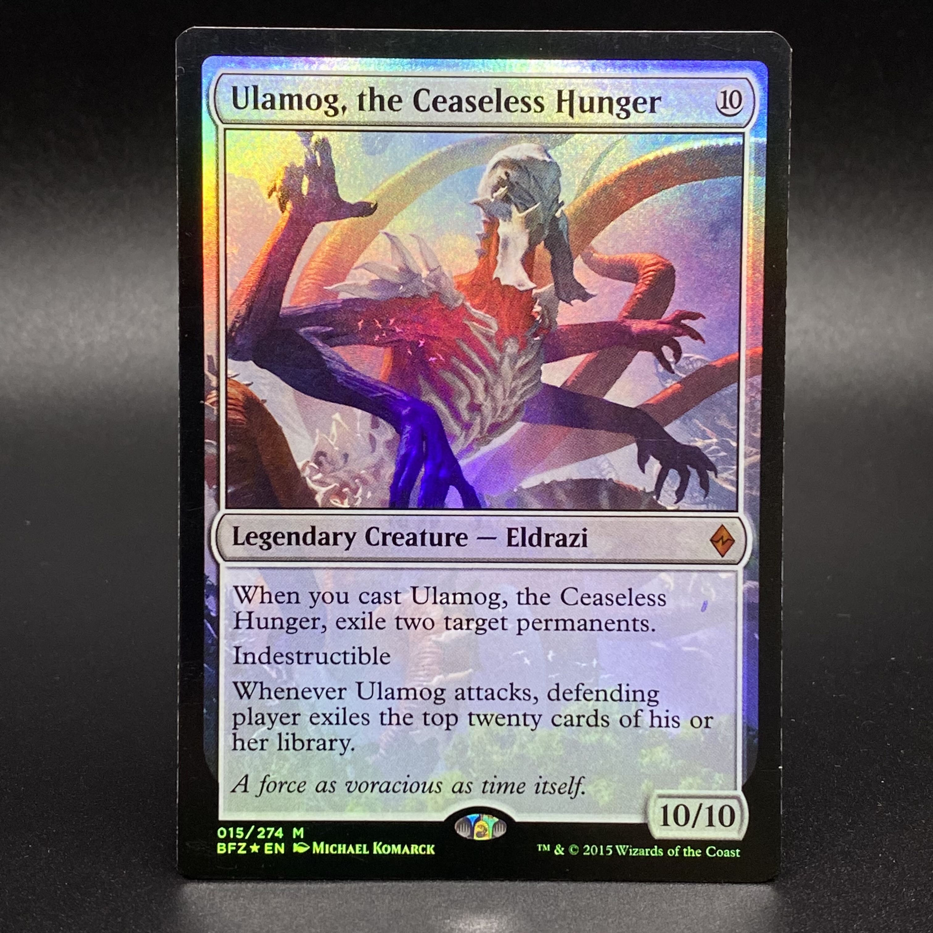 Ulamog,the Ceaseless Hunger /絶え間ない飢餓、ウラモグ BFZ☆EN 015