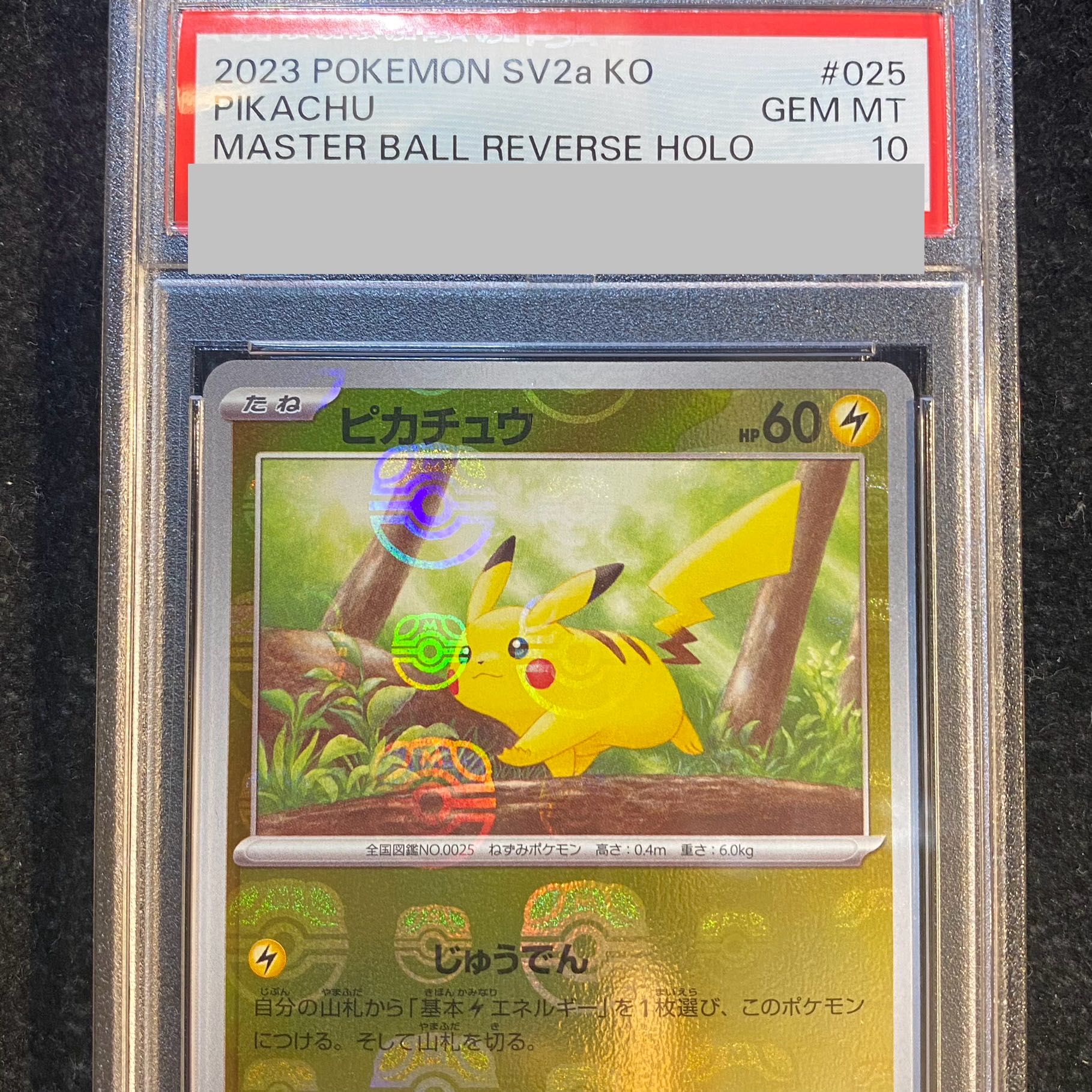 ピカチュウ マスターボールミラー PSA10 ポケモンカード ピカチュウ