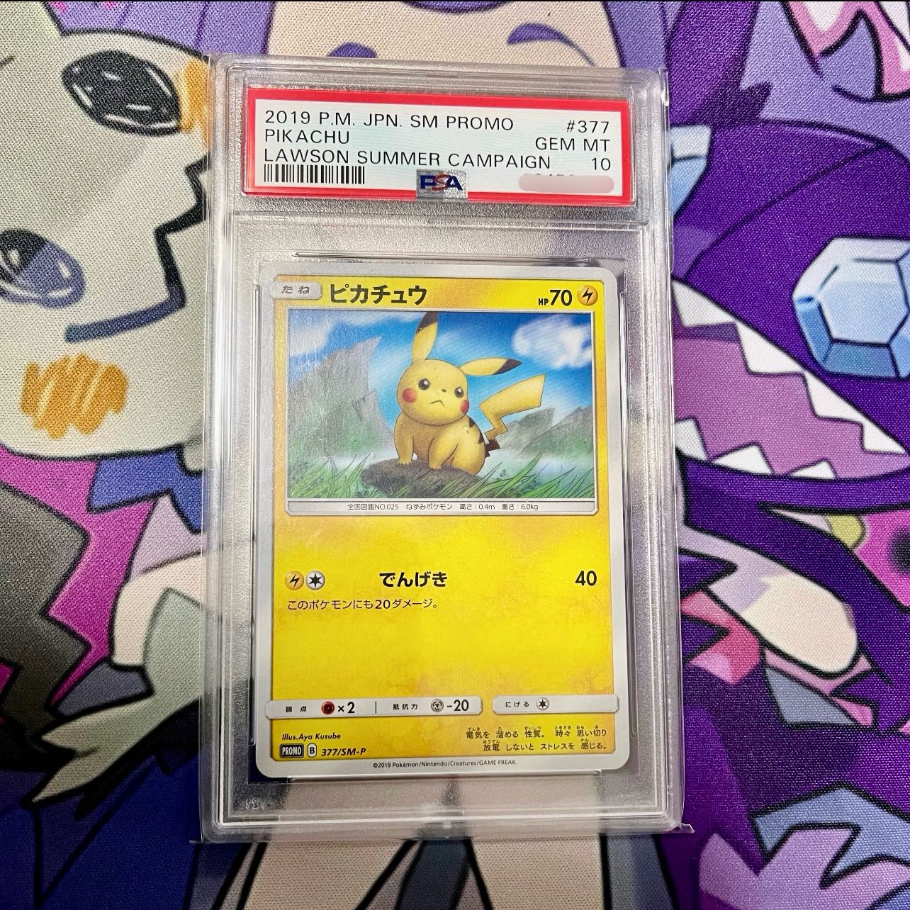 PSA10】ピカチュウ ローソンサマーキャンペーン376/SM-P プロモ PSA10