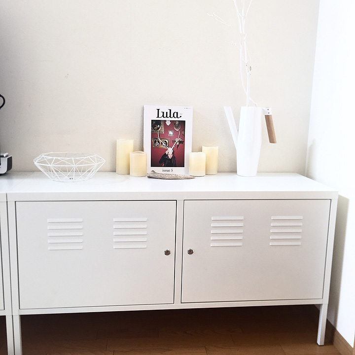 IKEA（イケア） キャビネット 鍵付き スチール ホワイト 収納庫 IKEAの