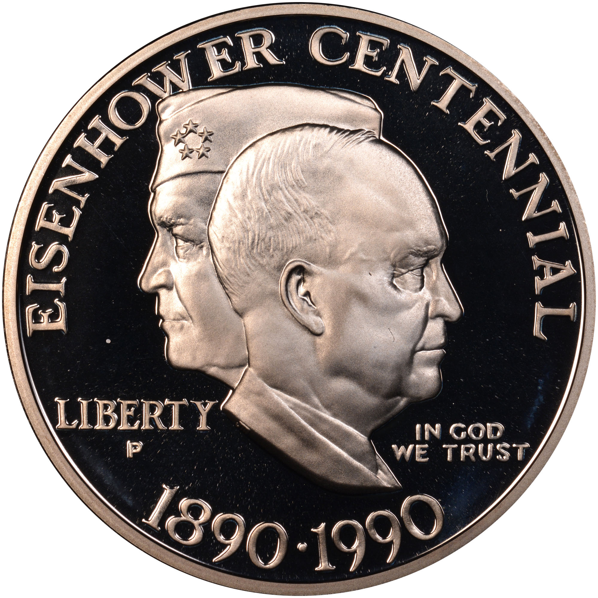 1990 P EISENHOWER CENTENNIAL S$1 PF | Coin Explorer | NGC