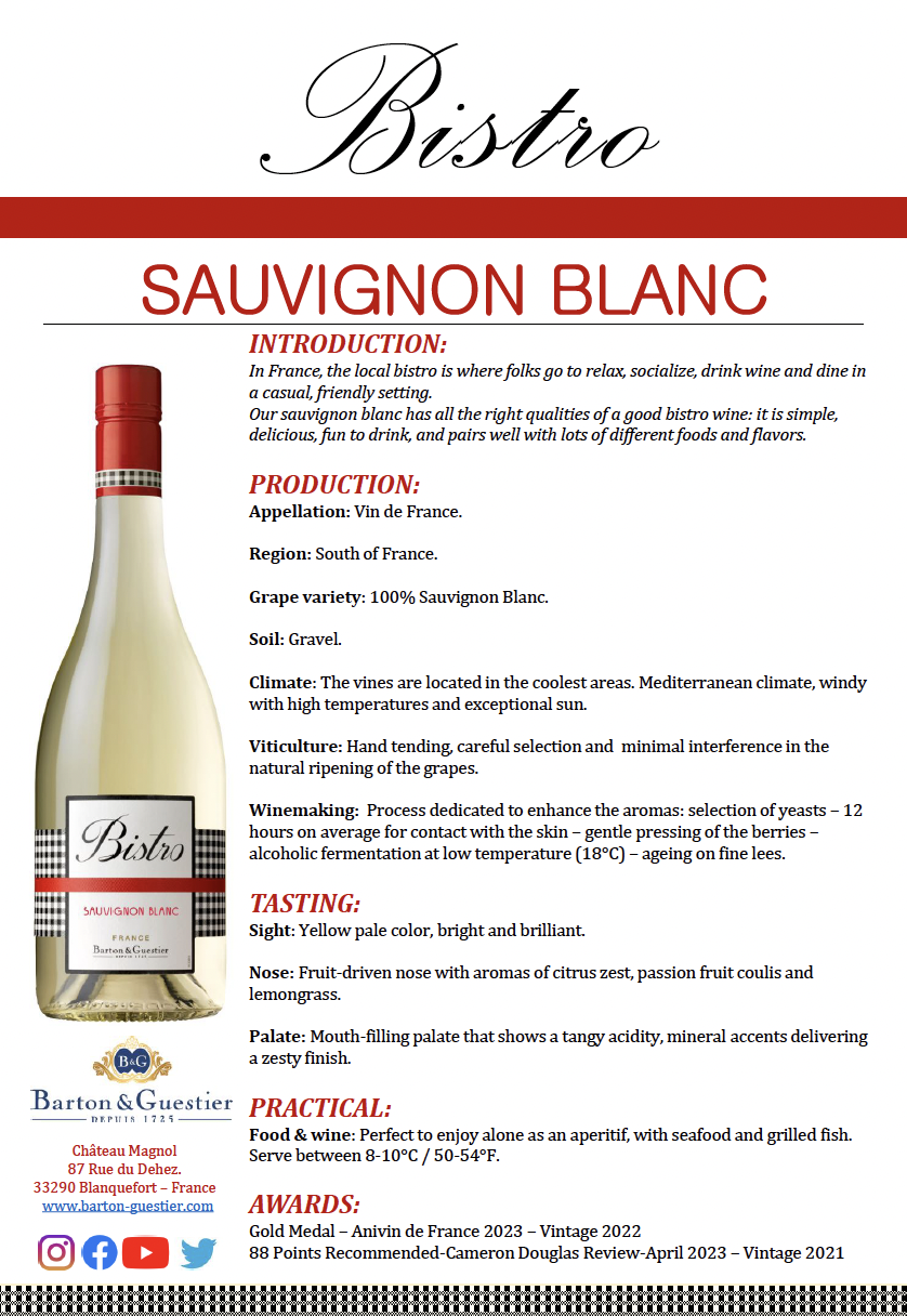 Bistro Sauvignon Blanc | Barton & Guestier