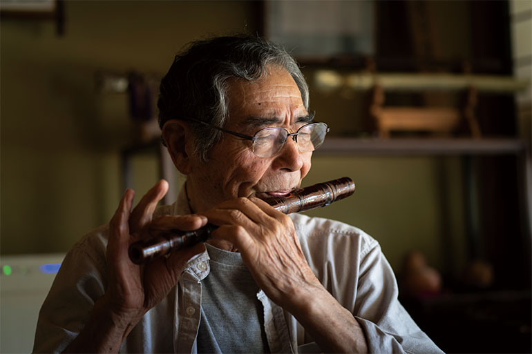 龍笛 出雲神楽笛 出雲の笛 樋野達夫作 樋野さんの笛」御井神社