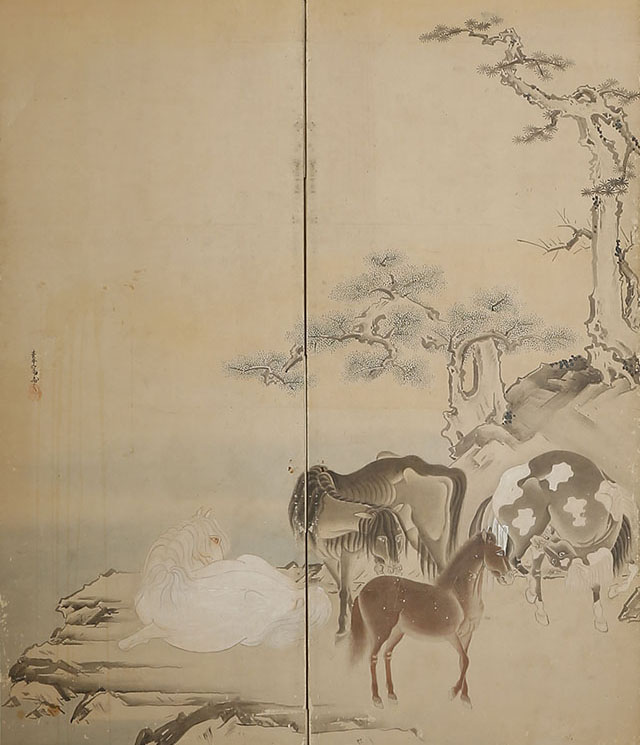 江戸初期 平元梅隣 和歌 掛軸 紙資料付 茶掛 仲弼 江戸初期 平元梅隣