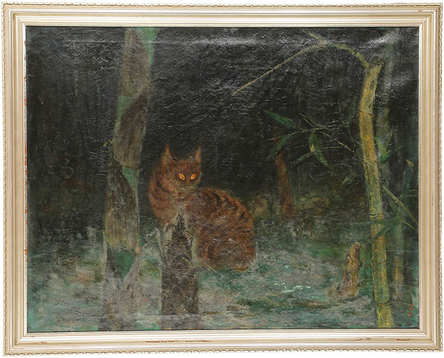 風神雷神図】清原斉 733 肉筆 共箱 掛け軸 風神雷神図】清原斉 733