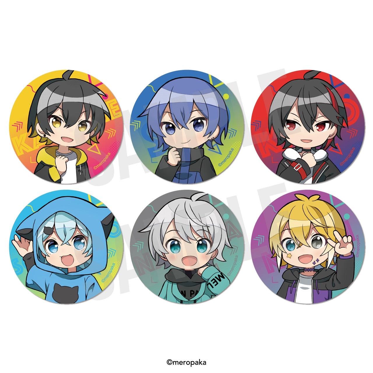 めろんぱーかー ランダム缶バッジ サムライ翔さんまとめ売り めろん