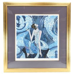 丁紹光(ティンシャオクァン) 版画 「パープルドリーム」 サイン付 箱