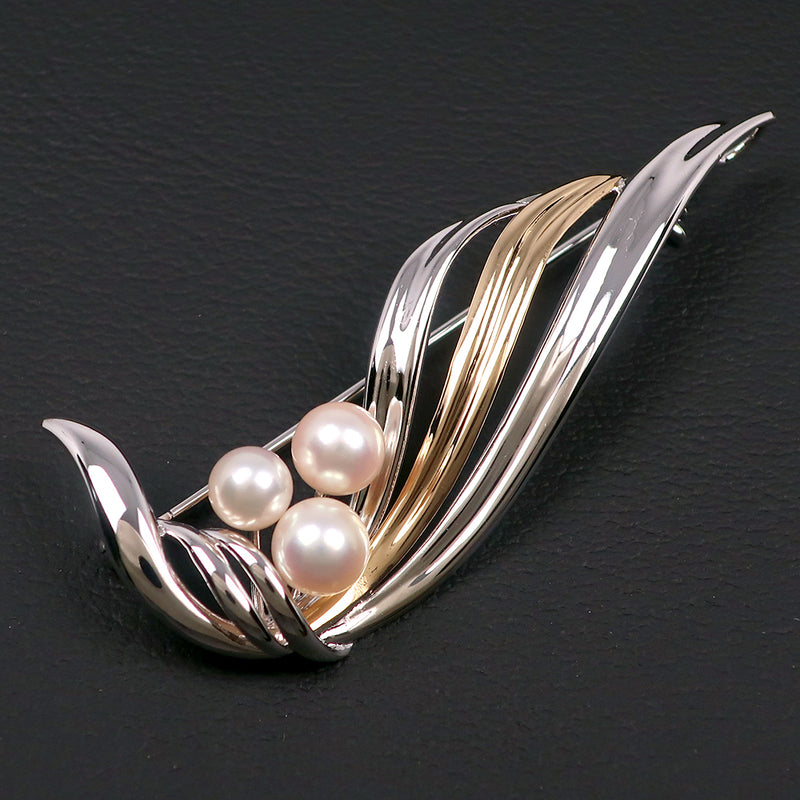 田崎真珠 ベビーパールブローチ ネックレストップ 2way シルバー