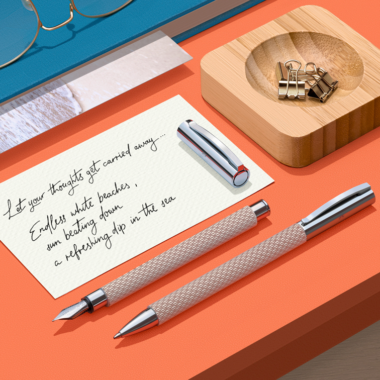 FABER-CASTELL万年筆アンビション オプアート ピンクサンセット