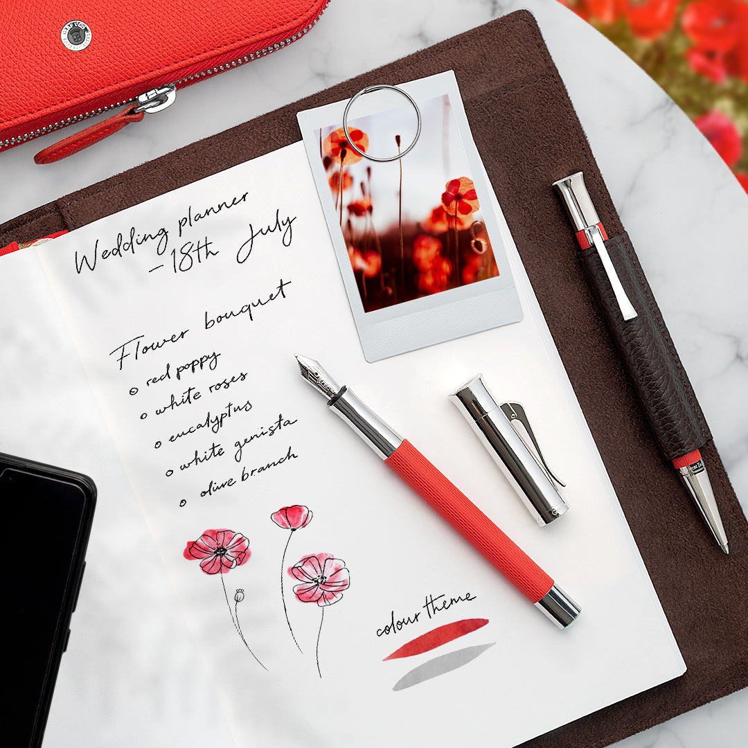 ギロシェ インディアンレッド 万年筆 – GRAF VON FABER-CASTELL