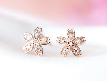 ピアス K10ピンクゴールド ダイヤモンド アクセサリーPePe オンライン