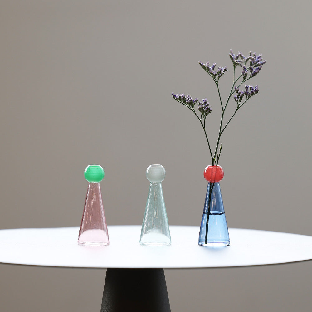 深海の輝き 工芸硝子 花びん ガラスアート 金箔入りフラワーベース