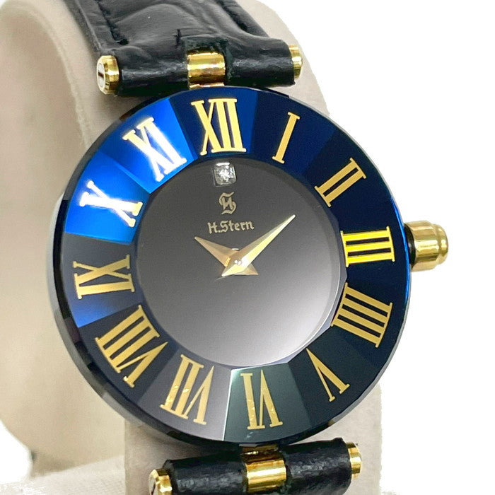 H.Stern/エイチスターン】 ダイヤ入 電池交換済 腕時計 ステンレス