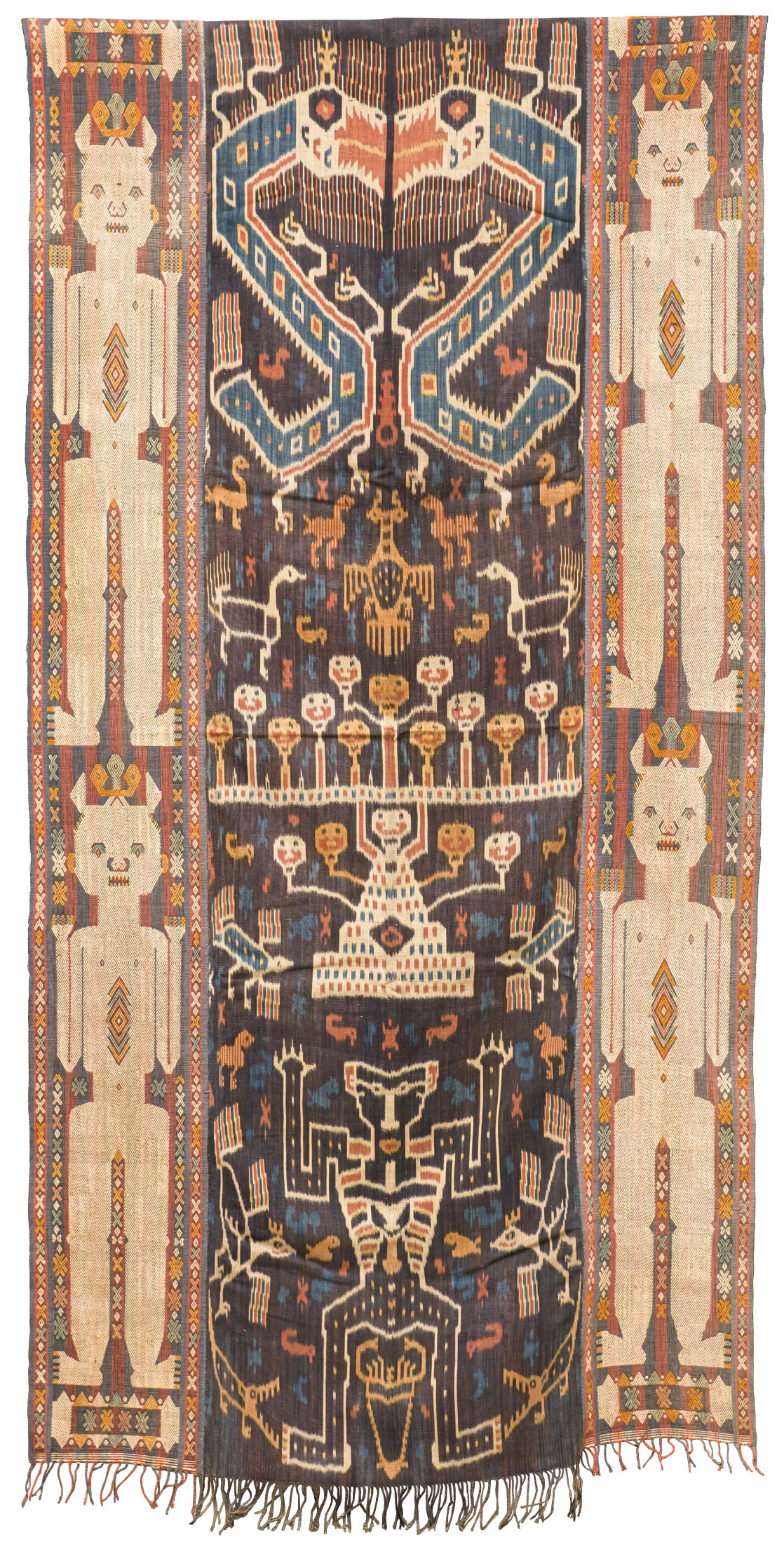 ☆A2102☆67×134㎝古い民族刺繍パッチワークアンティーク