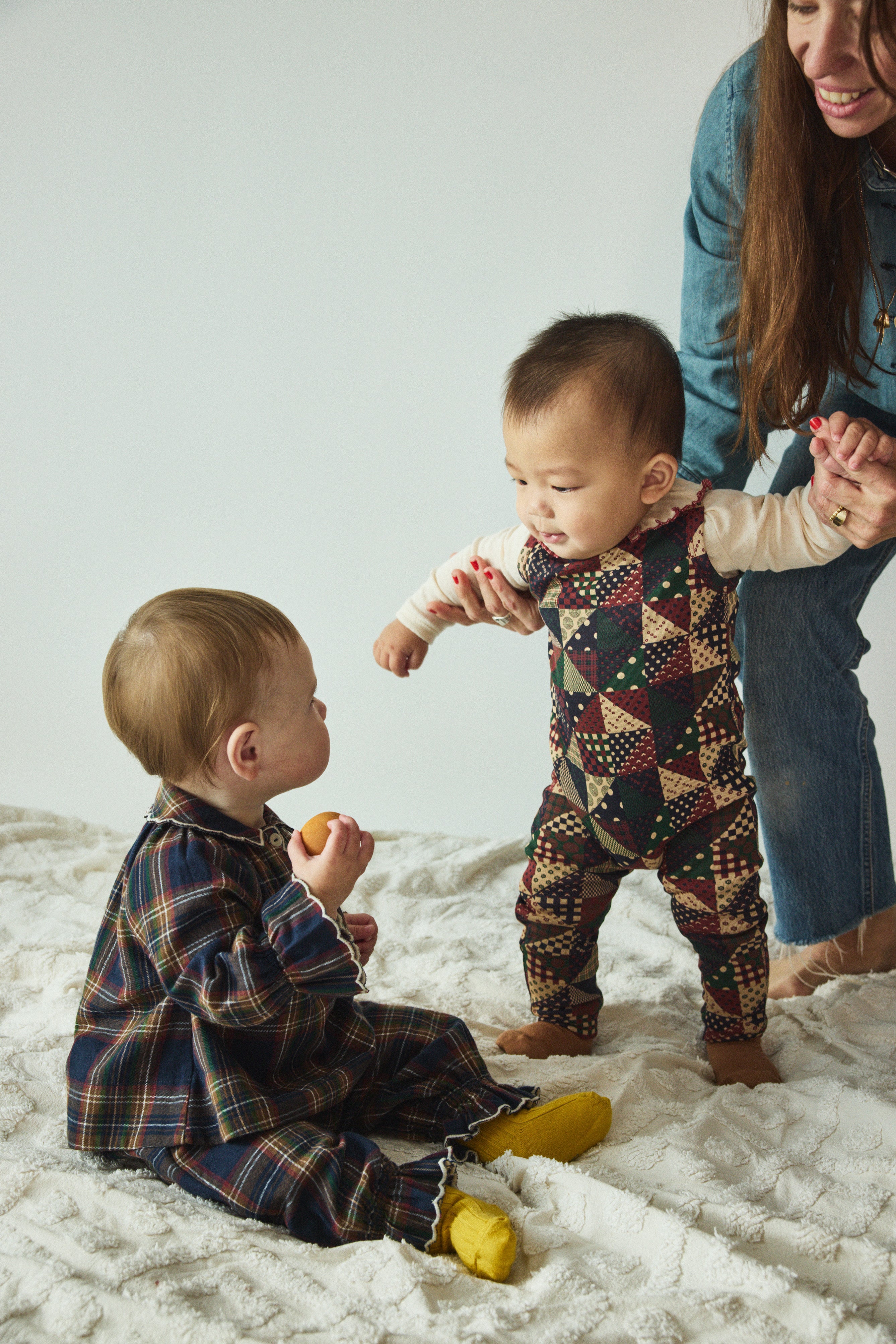 ボトムス・スパッツ misha and puff zuzu pant 5y ink plaid Zuzu Pant