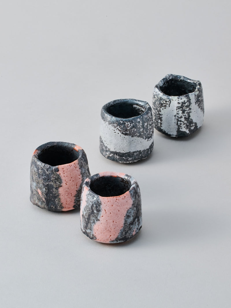 美濃焼 ピンク志乃 ぐい飲み 箱付き 美濃焼 ピンク志乃 ぐい飲み 箱付き