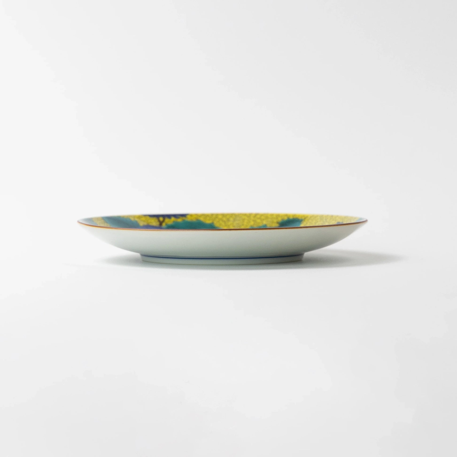 古九谷青磁陽刻牡丹雷紋角皿 【公式通販】