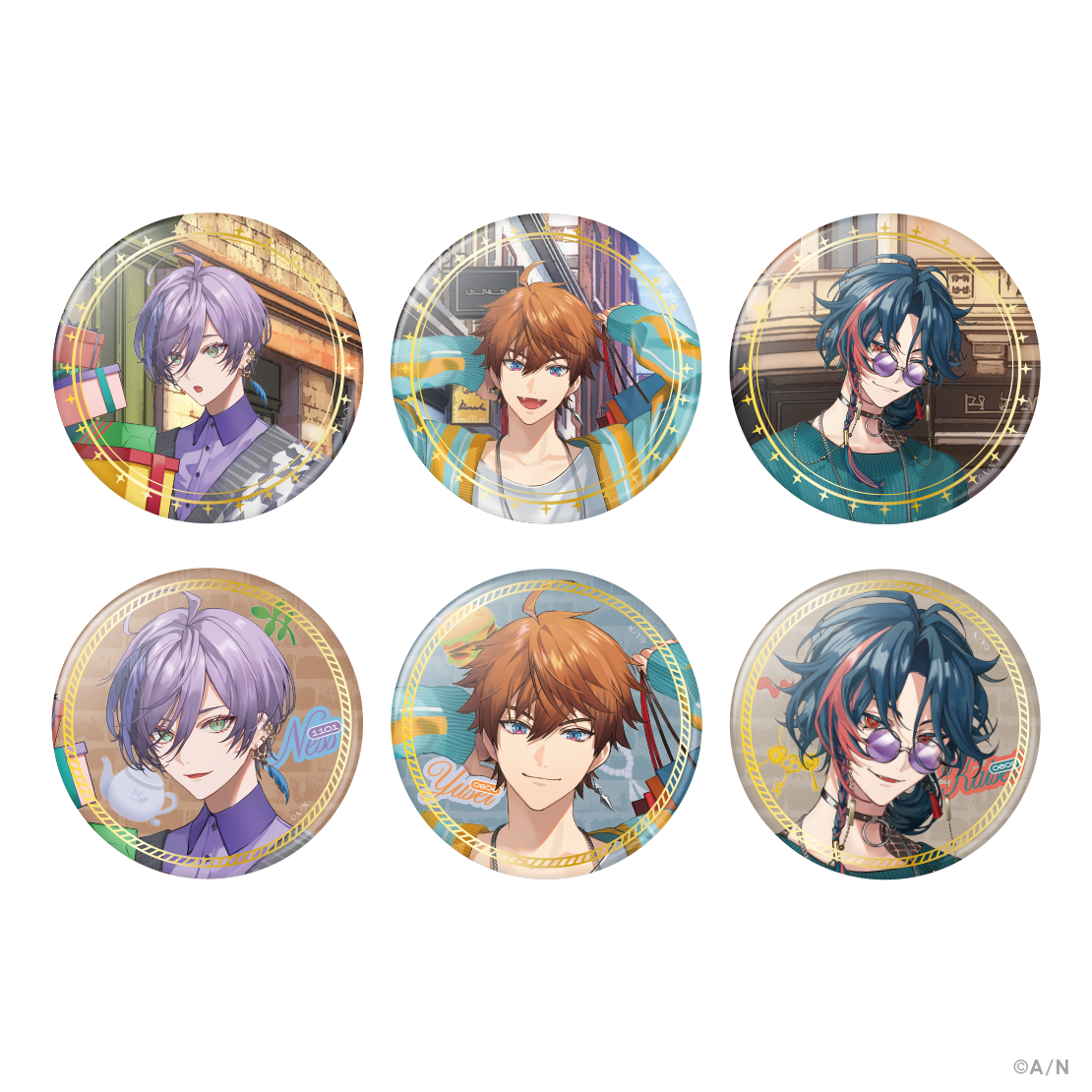 GOOD DAY with 3SKM】ランダム缶バッジ｜にじさんじオフィシャルストア