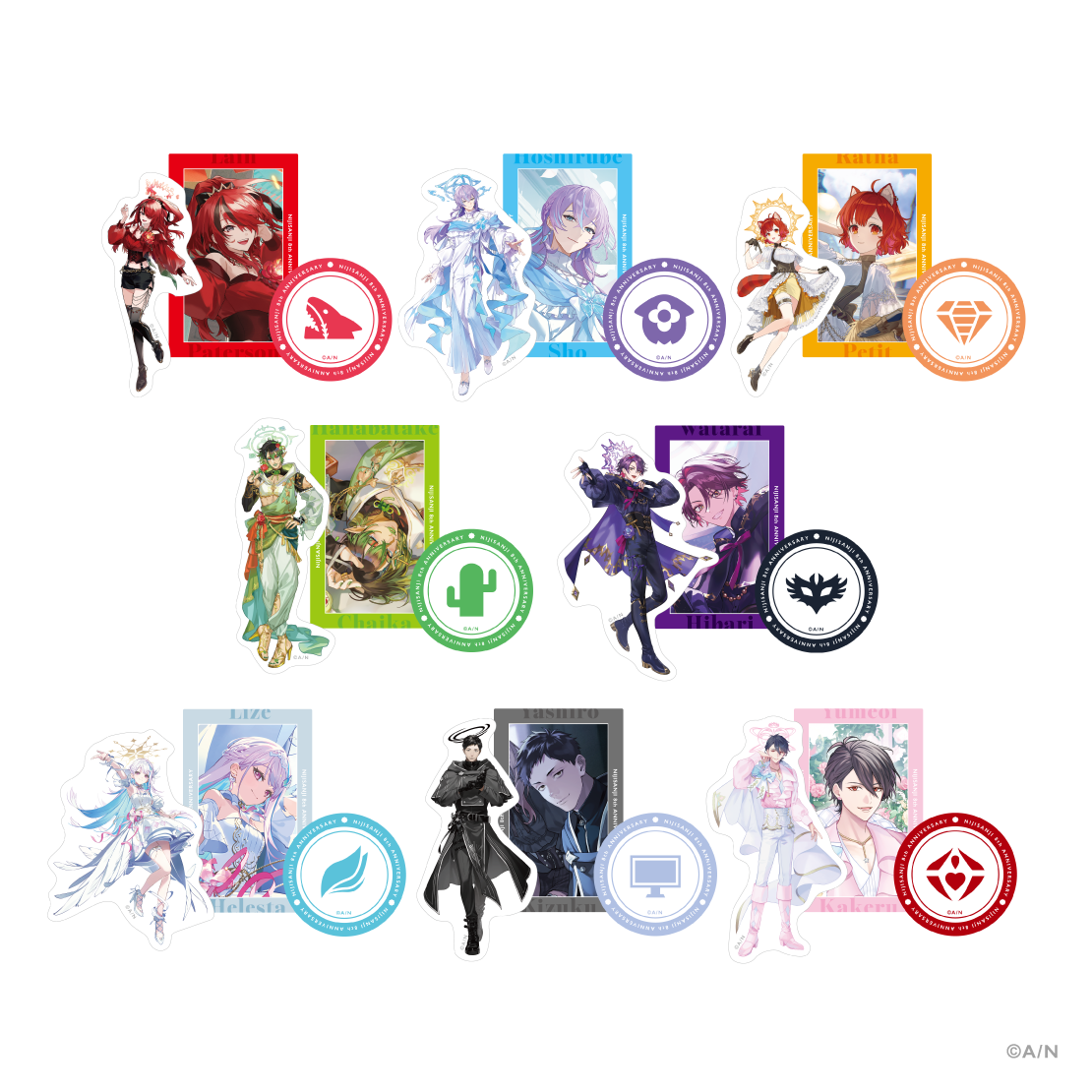 にじさんじ 8th Anniversary】ステッカーセット｜にじさんじ