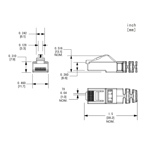 SP688E-C CAT6用モジュラープラグ