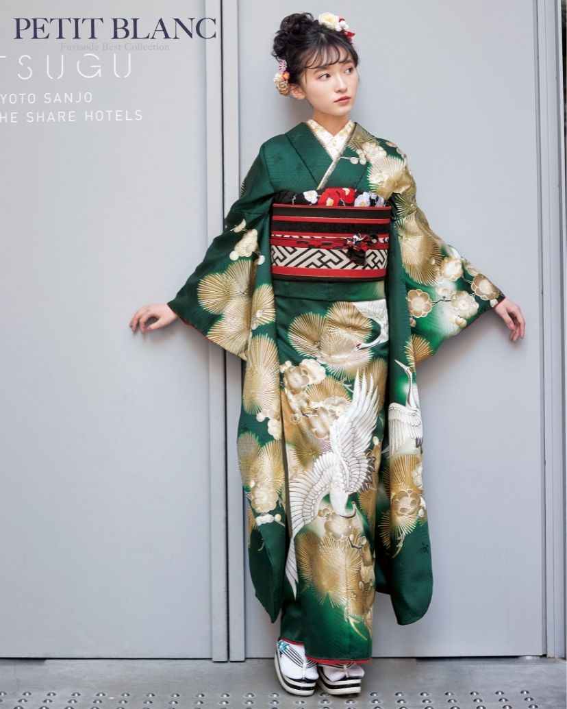 ≪美品≫正絹振袖9点フルセット【737】【150cm~160cmの方用】