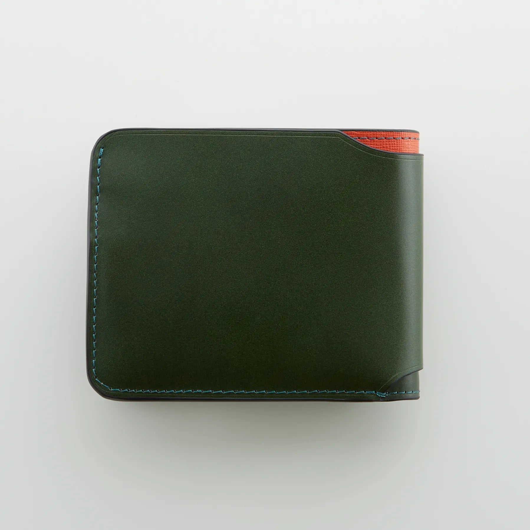 アトリエ・ヒロ ネクストガラス加工レザー 二つ折り財布｜機能的