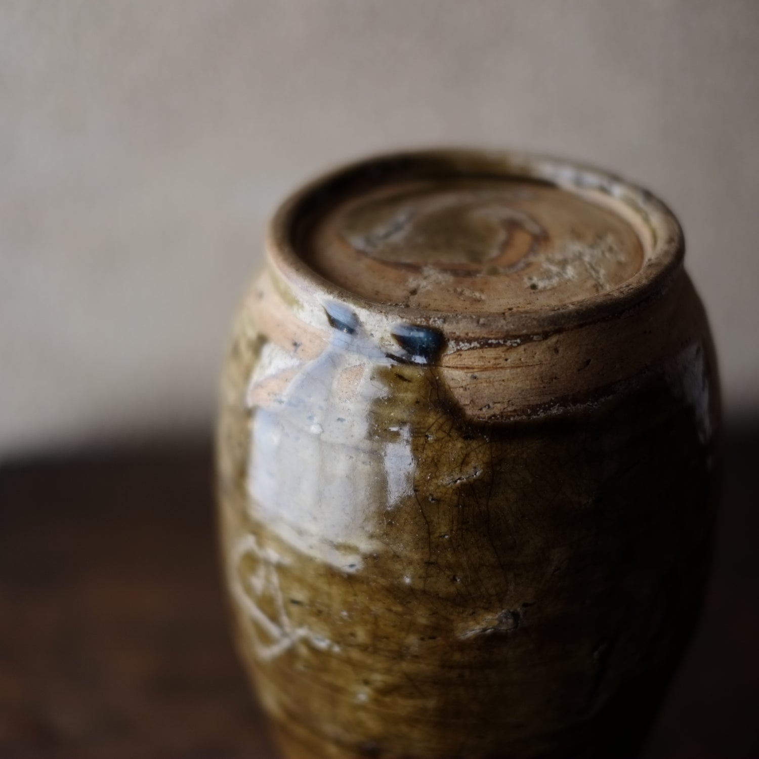 時代 鉄釉卯の斑 徳利 瀬戸・美濃 花生 (江戸中期) – 逢季荘