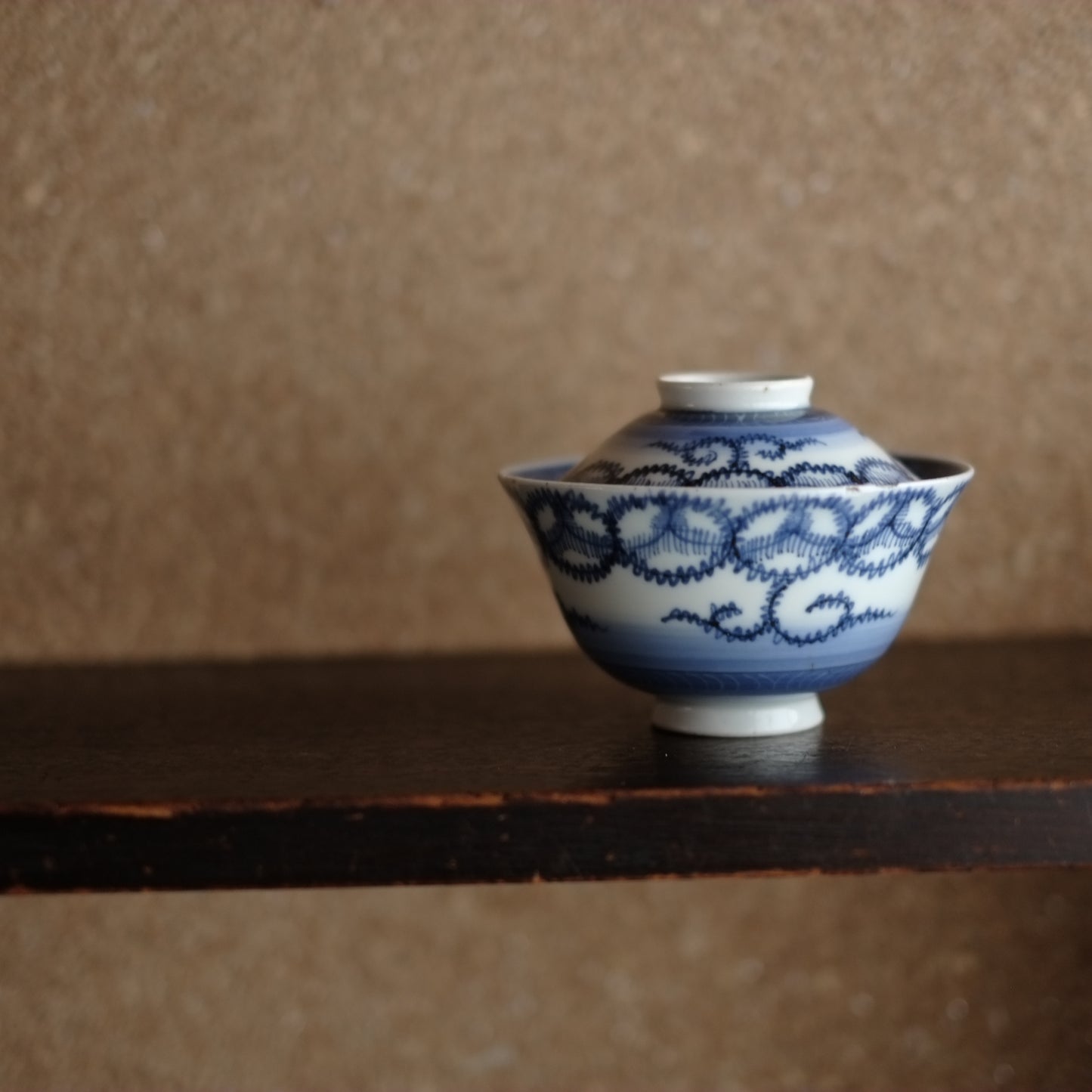 古伊万里 染付 丸紋 蓋物 菓子鉢 時代物 ショップ 古伊万里 染付 丸紋