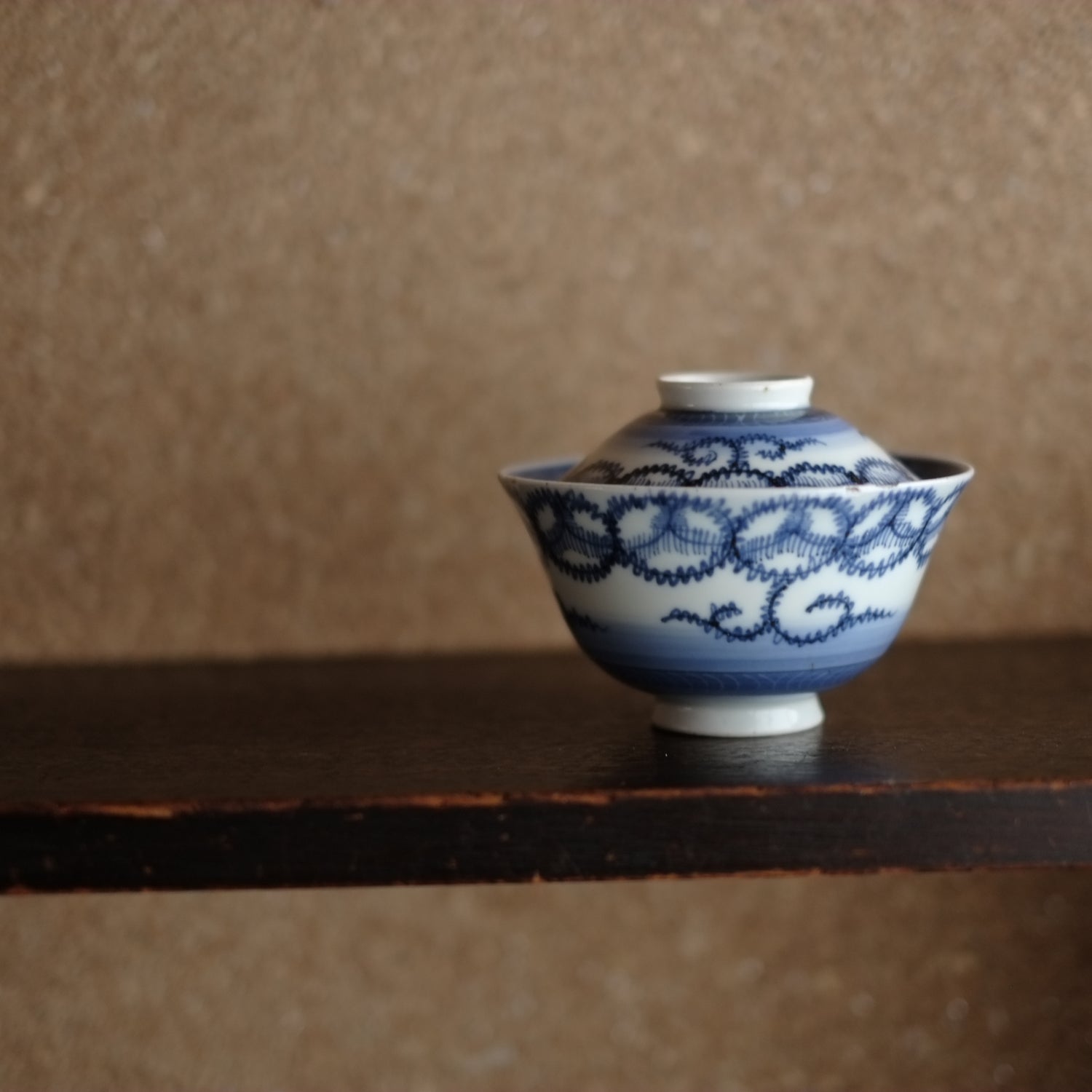 江戸時代 前期 古伊万里 藍九谷 柳下 白鷺文 角皿 隅落し 平向付 食器