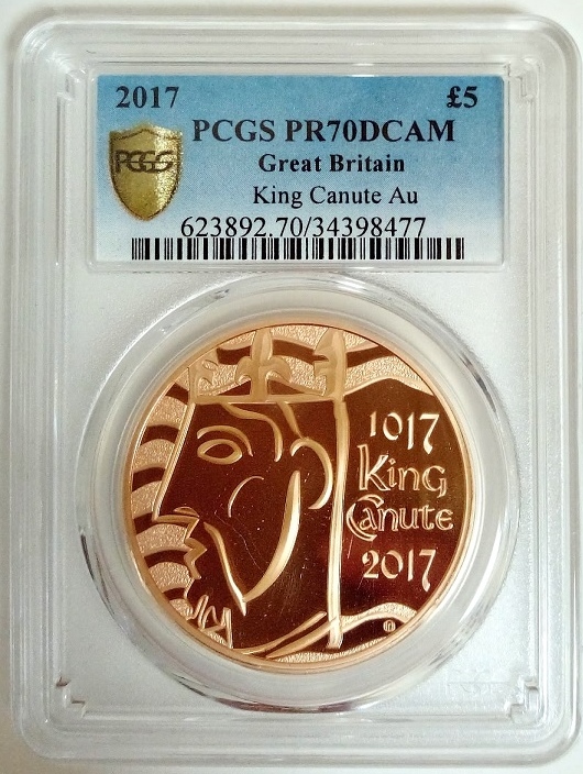 超貴重！イングランド クヌート1世 戴冠1000年記念銀貨 PCGS鑑定済み